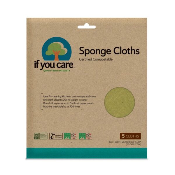 Deze ongebleekte sponsdoekjes zijn de duurzame vervanger van synthetische schoonmaakdoekjes. Gemaakt van natuurlijke cellulose en volledig composteerbaar. Ze nemen veel vocht op, gaan lang mee en laten geen microplastics achter. Perfect voor keuken, badkamer en elke schoonmaakklus in huis.