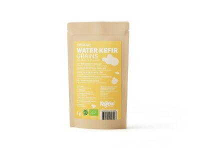 Met de Kefirko Starter Waterkefir Korrels maak je eenvoudig je eigen waterkefir thuis. Deze levende culturen zorgen voor een natuurlijke fermentatie van suikerwater tot een bruisende, probiotische drank vol smaak en gezonde bacteriën. Perfect voor iedereen die graag zelfgemaakte, natuurlijke dranken maakt.