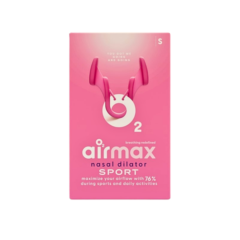 De Airmax Sport Small (1 stuk) is een neusspreider die speciaal is ontworpen om de luchtstroom door de neus te verbeteren tijdens inspanning en beweging. Door het licht verwijden van de neusingang helpt deze sport neusspreider je dieper en rustiger te ademen, wat kan bijdragen aan betere prestaties en comfort tijdens hardlopen, fitness of andere activiteiten.