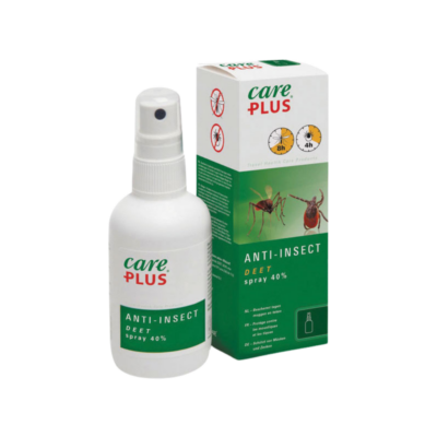 Care Plus DEET Anti Insect 40% Spray 100 ml is een krachtige insectenwerende spray met 40 % DEET voor betrouwbare bescherming tegen muggen, teken en andere bijtende insecten. Door de hoge concentratie DEET biedt deze spray langdurige werking, ideaal voor reizen naar tropische of insectrijke gebieden, boswandelingen, campingavonturen en buitenactiviteiten waar effectieve bescherming cruciaal is.