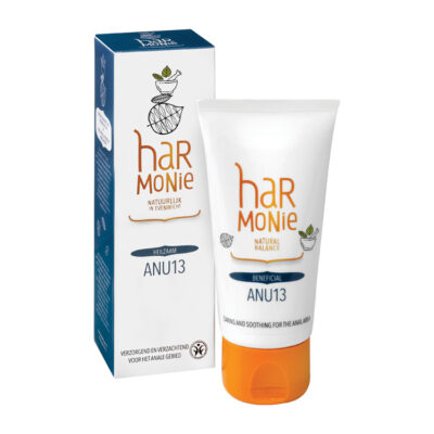 Harmonie Anu13 is een ambachtelijk vervaardigde zalf met 13 actieve plantenextracten en oliën die de huid rondom het anale gebied verzorgt en verzacht. De rijke formule met onder andere hamamelis, paardenkastanje, goudsbloem, heermoes, biologische macadamiaolie en kokosolie helpt de huid zacht, soepel en comfortabel te houden en ondersteunt het herstel van een rode of gevoelige huid.