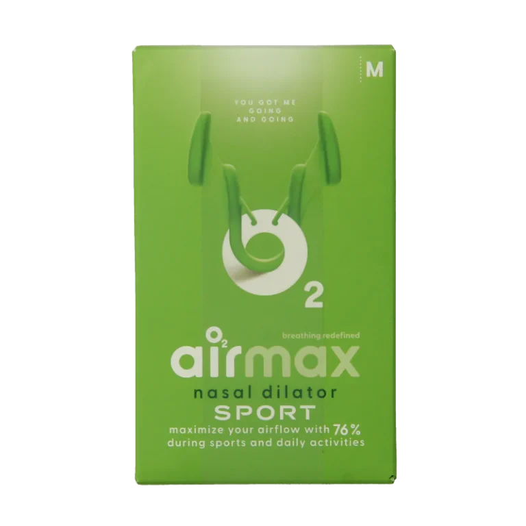 De Airmax Sport Medium (1 stuk) is een neusspreider die speciaal is ontworpen om de luchtstroom door de neus te verbeteren tijdens het sporten en bij inspanning. Door het openen van het smalste gedeelte van de neusingang helpt deze sport neusspreider je om dieper en efficiënter te ademen, wat kan bijdragen aan betere prestaties en minder benauwdheid.