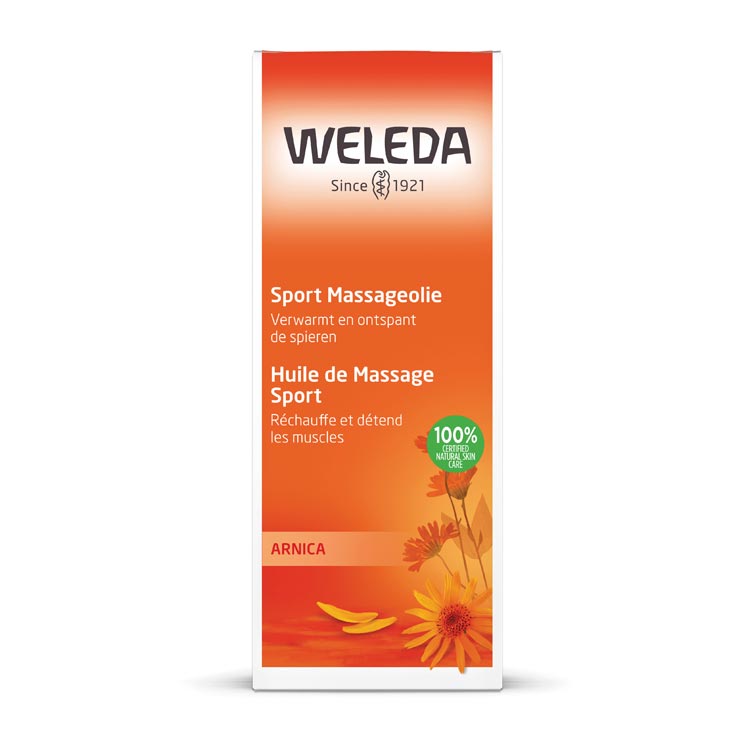 De Weleda Arnica Massageolie 100 ml is een verwarmende en activerende lichaamsolie die speciaal is ontwikkeld voor massage van vermoeide en gespannen spieren. Met natuurlijke arnica-extracten en zonnebloemolie ondersteunt deze olie de doorbloeding en helpt het lichaam soepel en ontspannen aan te voelen. Ideaal voor gebruik vóór of na het sporten of bij stijve spieren.