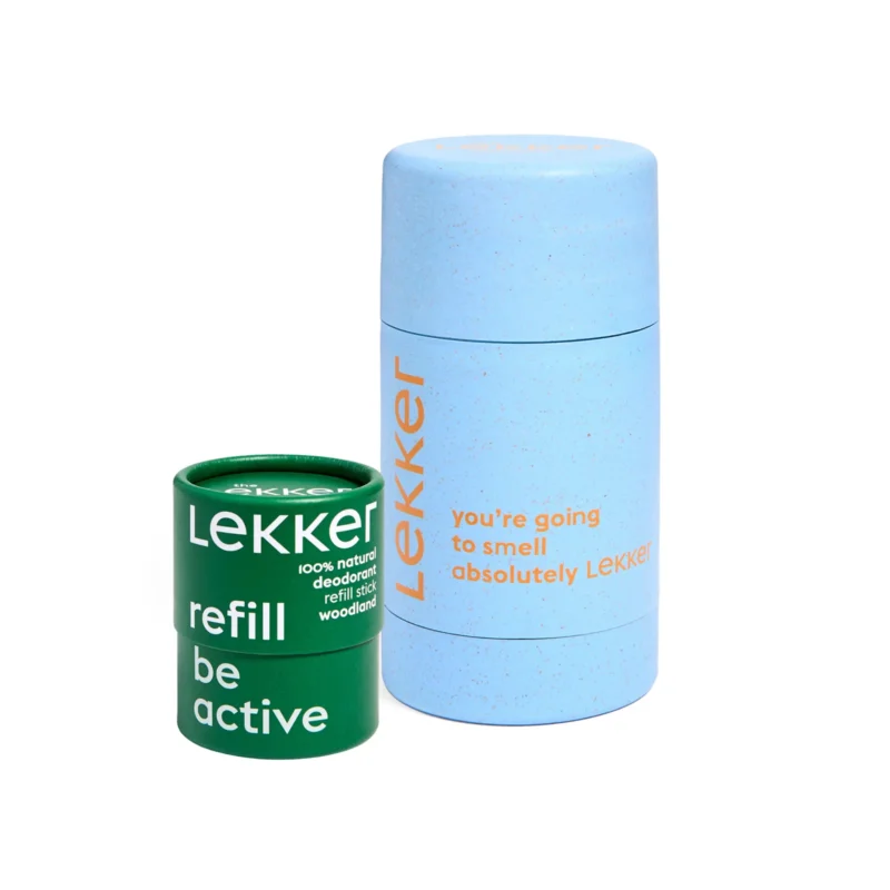 Maak kennis met de natuurlijke woodland geur, nu in een navulbare starterverpakking. De The LEKKER Company Starter Refill Deo Stick Be Active laat je genieten van je favoriete deodorant terwijl je afval vermindert.