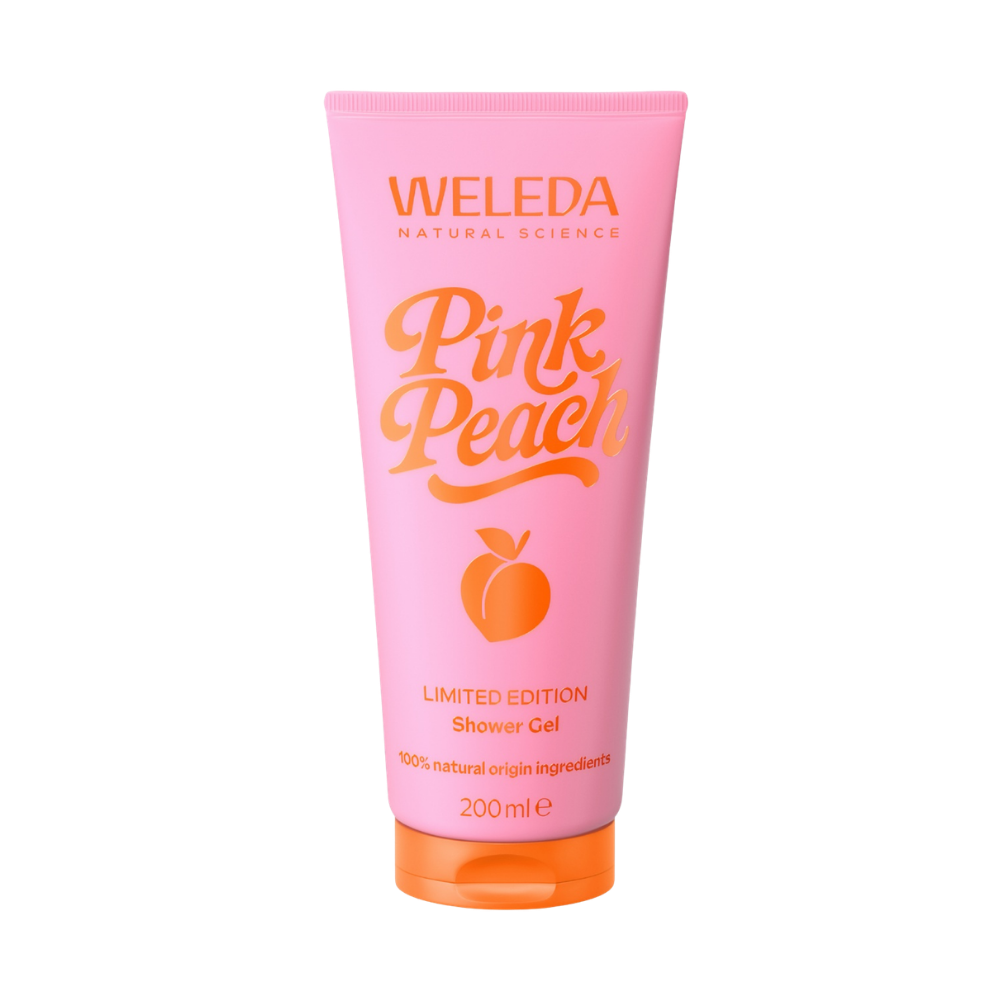 De Weleda Douchegel Pink Peach Limited Edition is een zachte, verzorgende douchegel met een verfrissende perzikgeur. De milde formule reinigt de huid effectief zonder uit te drogen en laat een subtiele, fruitige geur achter.