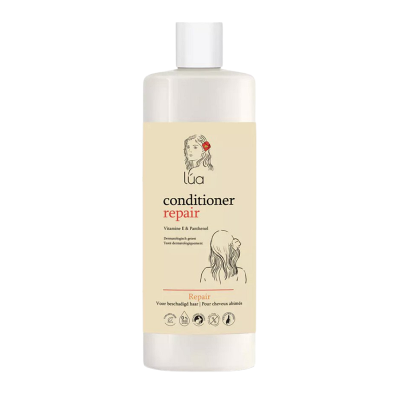 De Lúa Conditioner Repair is een intensief voedende conditioner die beschadigd en droog haar helpt herstellen. De verzorgende formule maakt het haar zachter, sterker en beter doorkambaar, terwijl het haar zijn natuurlijke glans en soepelheid terugkrijgt. Ideaal voor haar dat beschadigd is door hitte, styling of externe invloeden.