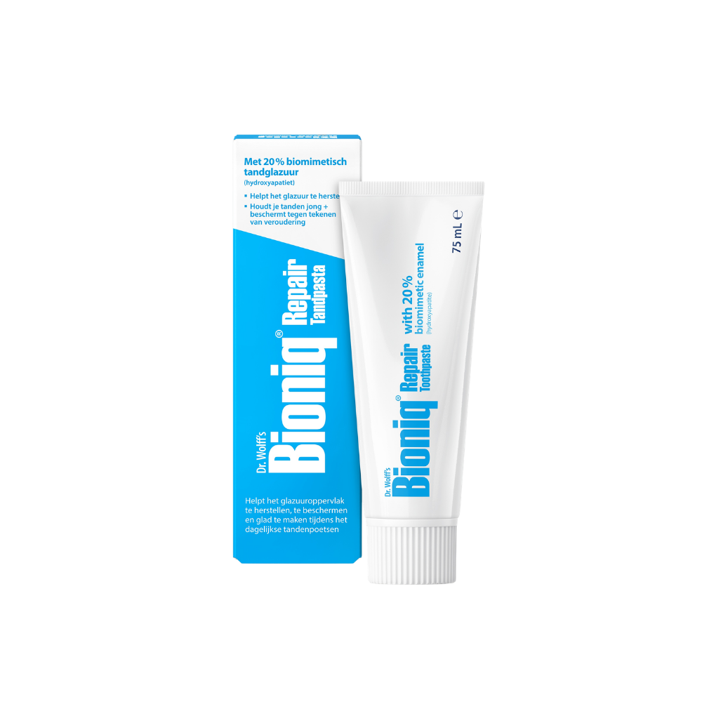Verzorg je tanden en ondersteun het herstel van je mondgezondheid met Bioniq Repair Tandpasta 75 ml. Deze geavanceerde tandpasta met hydroxyapatiet helpt het tandglazuur te versterken en draagt bij aan een gezonde mondbalans. Voor sterke, schone en langdurig frisse tanden.