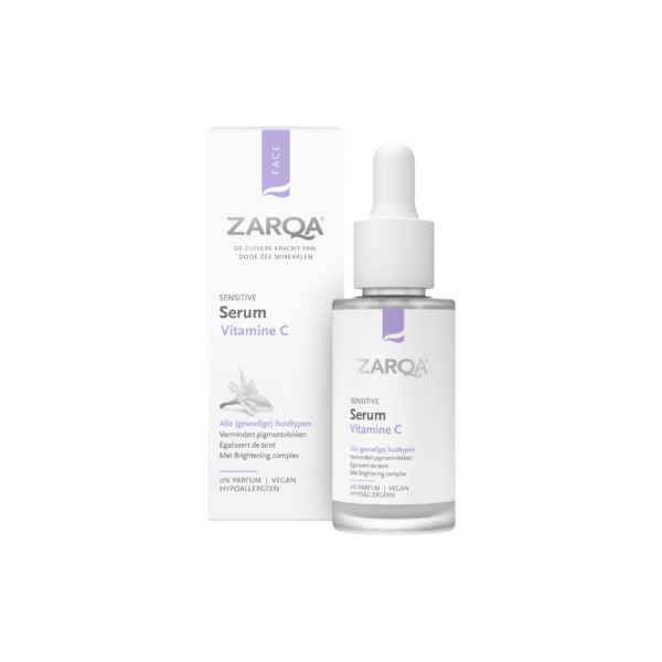 Dit verhelderende serum met vitamine C helpt de huid te egaliseren en te beschermen tegen schadelijke invloeden van buitenaf. De ZARQA Vitamine C Serum (30 ml) ondersteunt het verminderen van pigmentvlekken en geeft de huid een frisse, stralende uitstraling. De lichte textuur trekt snel in en is speciaal ontwikkeld voor de gevoelige huid.