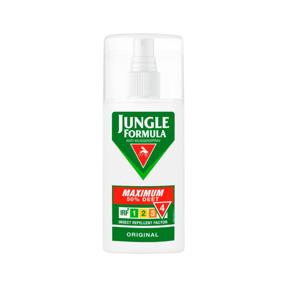 De spray biedt maximale en langdurige bescherming tegen muggen, teken en andere stekende insecten. De Jungle Formula Maximum Spray 75 ml is speciaal ontwikkeld voor reizen naar tropische gebieden en bestemmingen met een verhoogd risico op malaria of andere door insecten overdraagbare ziekten. Dankzij de krachtige formule met 50% DEET ben je langdurig beschermd tijdens outdooractiviteiten, vakanties en avontuurlijke reizen.